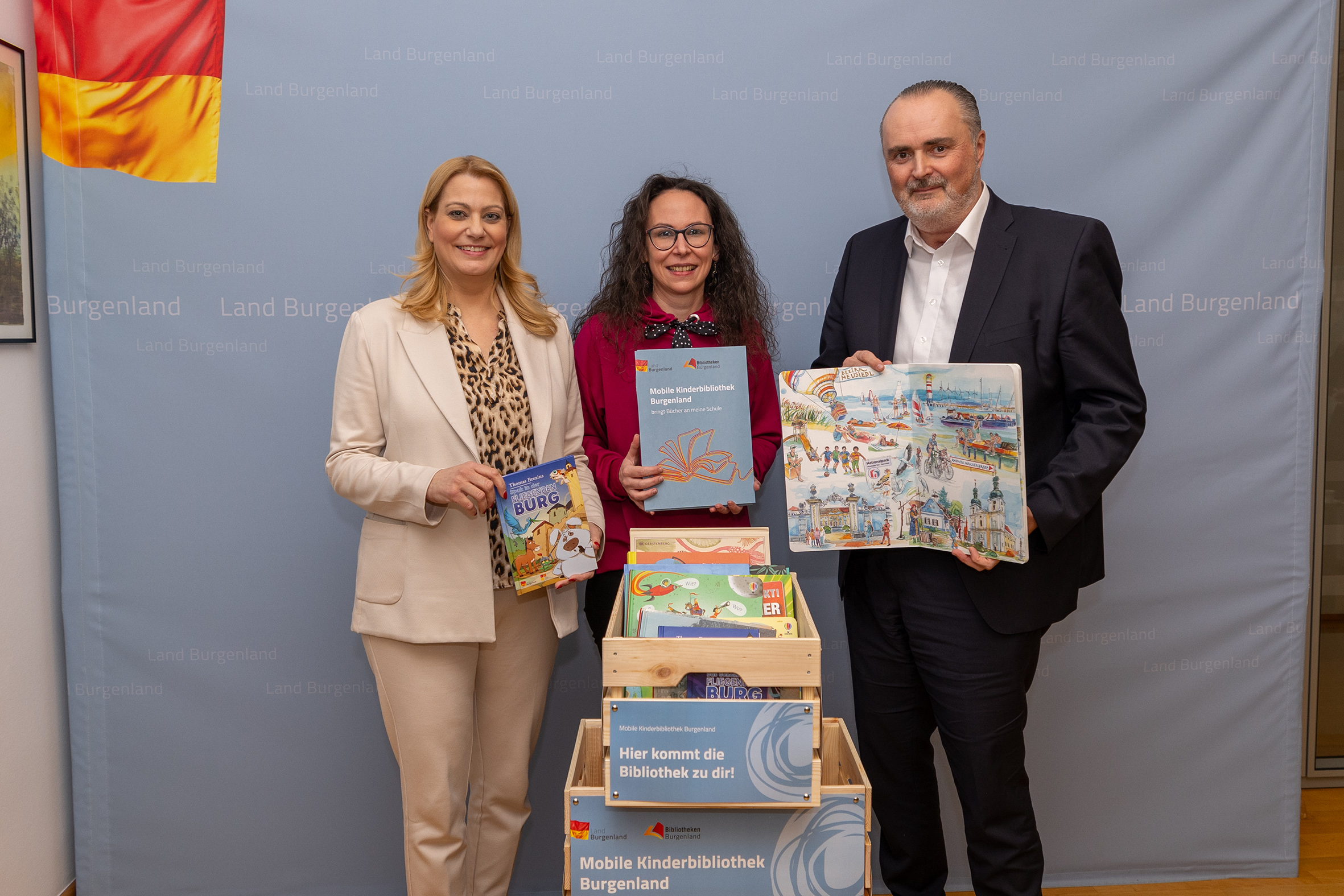 Mobile Bibliothek Burgenland Doskozil Winkler
