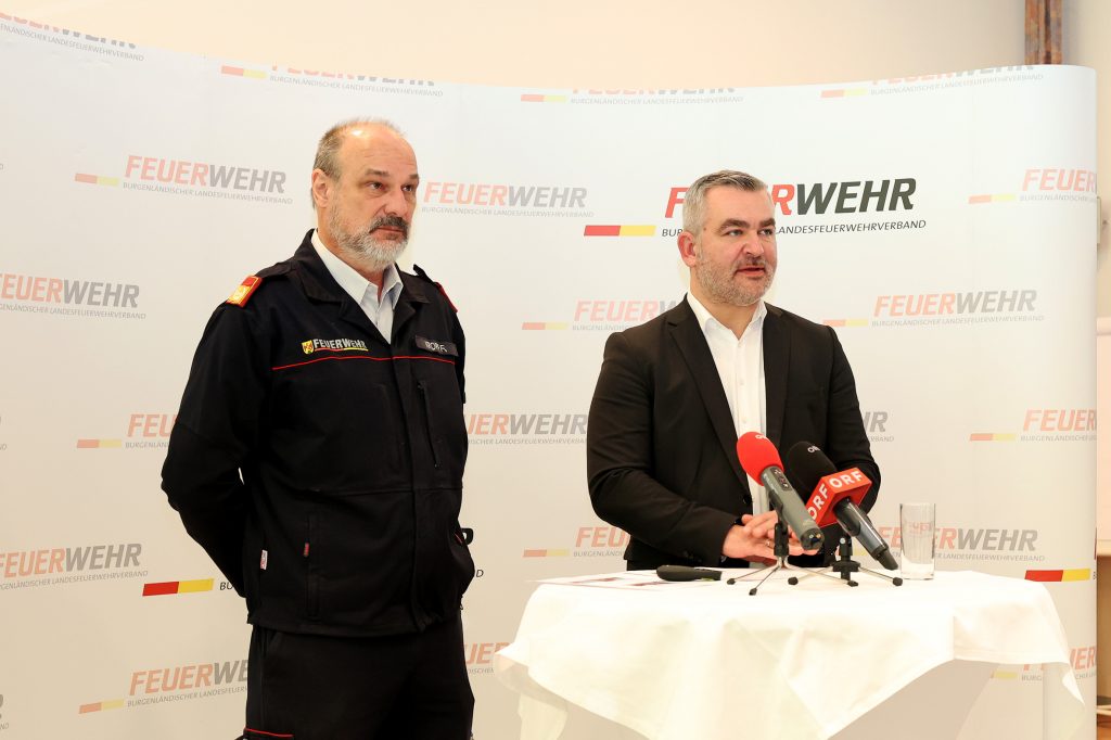 Feuerwehr Burgenland
Feuerwehrreferent Landesrat Heinrich Dorner präsentierte gemeinsam mit Landesfeuerwehrkommandant Franz Kropf die Bilanz des Burgenländischen Landesfeuerwehrverbandes 2024.