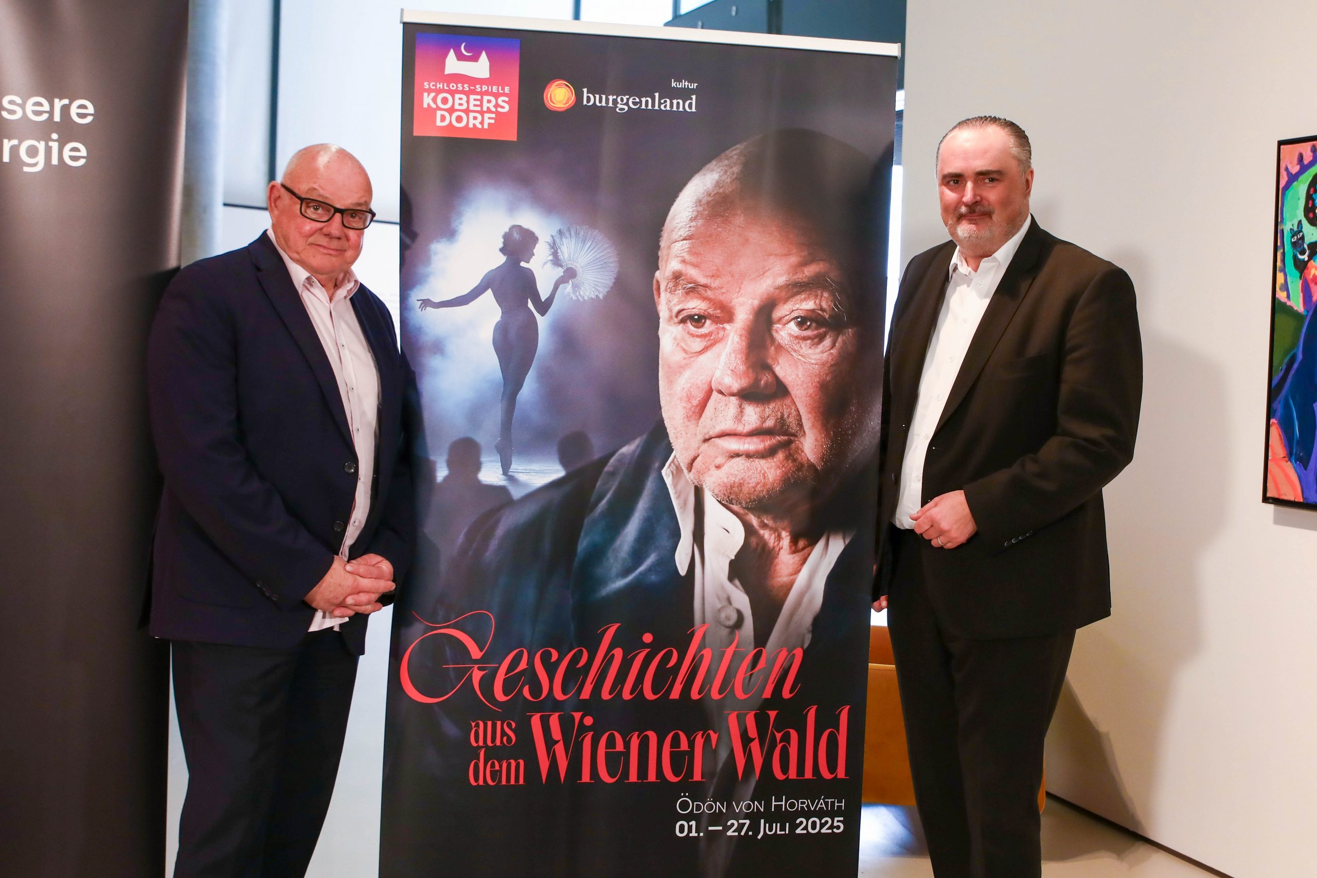 53. Spielsaison der Schloss-Spiele Kobersdorf: „Geschichten aus dem Wiener Wald“ Landeshauptmann Hans Peter Doskozil und KS Wolfgang Böck, Intendant Schloss-Spiele Kobersdorf