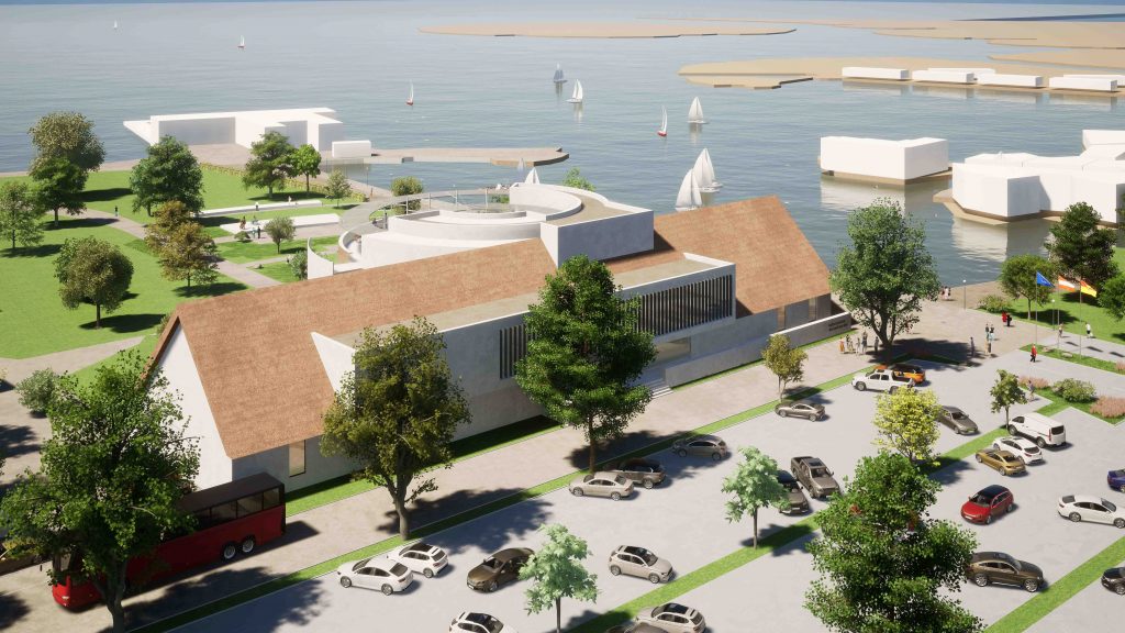 Startschuss für neues Kulturzentrum in Neusiedl am See: Nachhaltig, naturnah und multifunktional Burgenland Neusiedl am See Präsentierten die Pläne zum Bau des neuen Kulturzentrums in Neusiedl am See (v.l.): Landeshauptmann Hans Peter Doskozil, Neusiedls Bürgermeisterin LAbg. Elisabeth Böhm, KBB-Geschäftsführerin Claudia Priber, LIB-Geschäftsführerin Jutta Benedek und Arch. Ralph Steffek, BSc. March, LIB