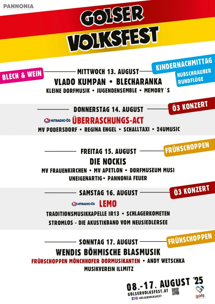 56. Golser Volksfest 2025 Programm