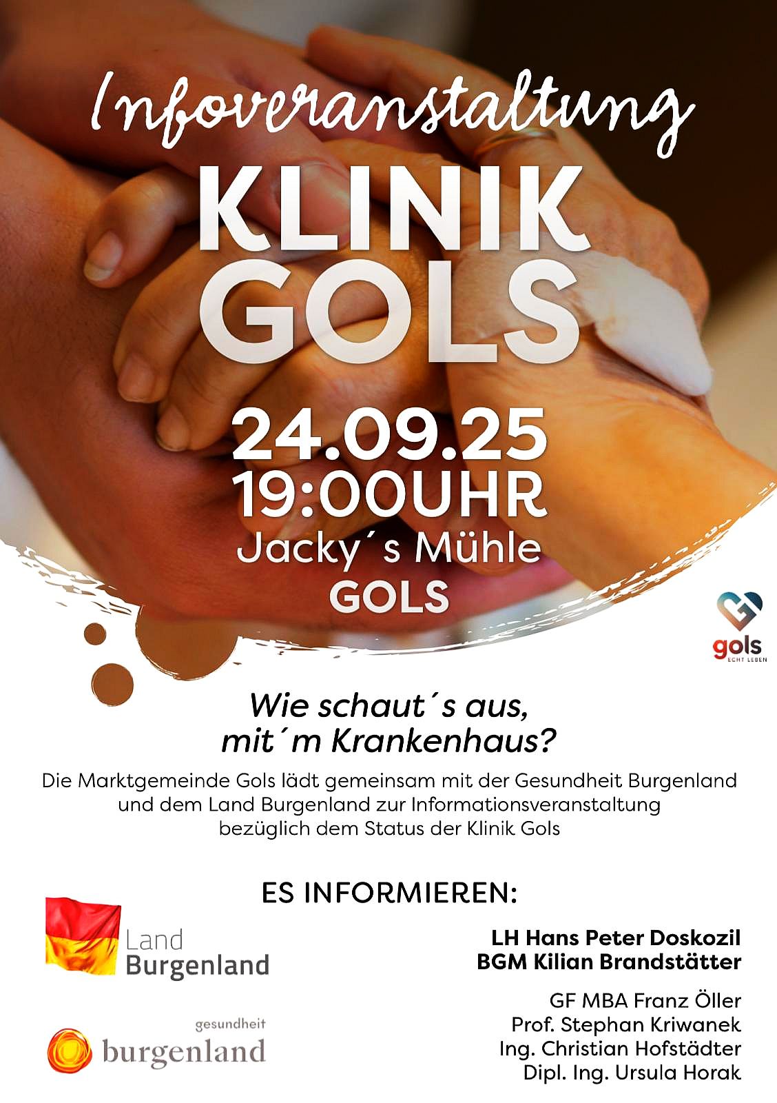 Informationsabend zur neuen Klinik in Gols 24.09.2025