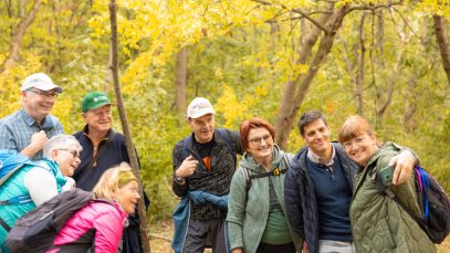 Bibelwanderung Jois 2026 – Gruppe im Herbstwald