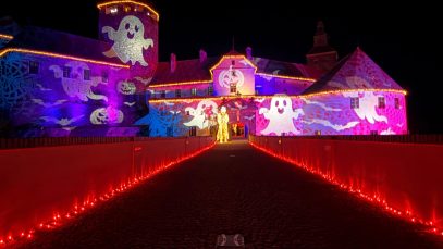Burg Geflüster Schlaining – Halloween-Lichtprojektionen