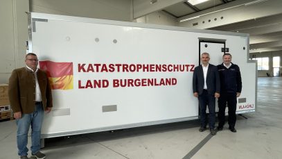 Katastrophenschutz Burgenland: neuer Kühl- und Gefriercontainer mit LR Heinrich Dorner